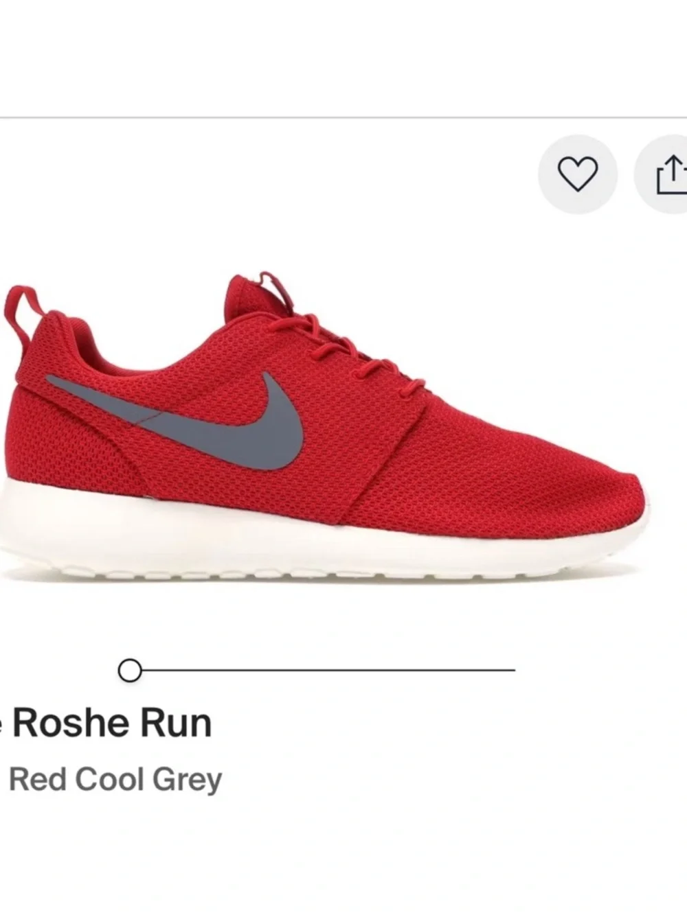 NIKE Men’s Roche Red w/ Gray Swoosh 10.5 GUC $100